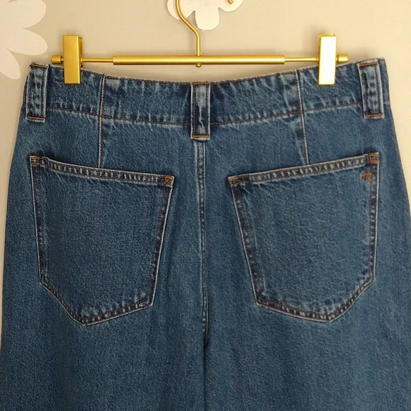 NWT Madewell Superwide-Leg High Waisted Button Fly Jeans Myler Wash - Picture 15 of 17
